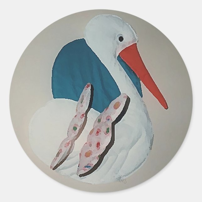 Stork Storks Baby Newborns Sticker (Vorderseite)