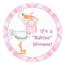 Stork & Triplet Girls Babydusche