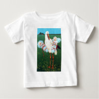 STORK TWIN BOY BABY DUSCHE, blau weiß