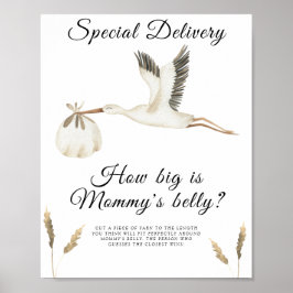 Stork - Wie groß ist das Bauchspiel der Mama? Poster