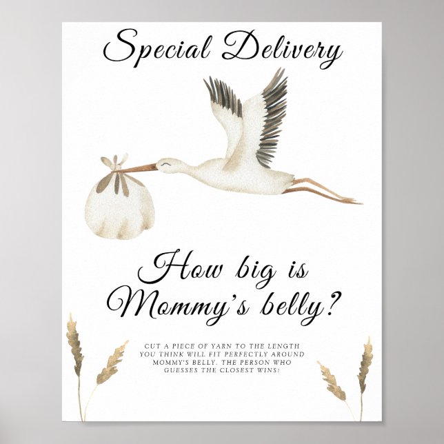 Stork - Wie groß ist das Bauchspiel der Mama? Poster (Vorne)