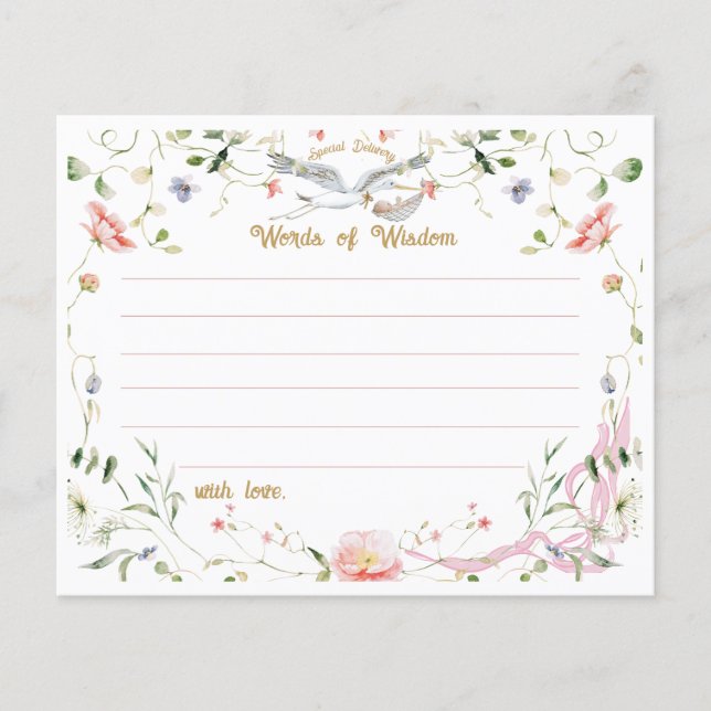 Stork Wildblume Multiband Worte der Weisheitsratge (Vorderseite)