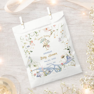 Stork Wildblume Ribbon Babydusche Geschenktütchen