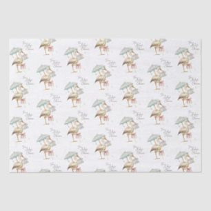 Stork Wildblume Ribbon Babydusche Seidenpapier