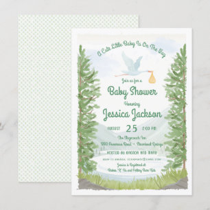 Stork's Journey Baby Shower Einladung