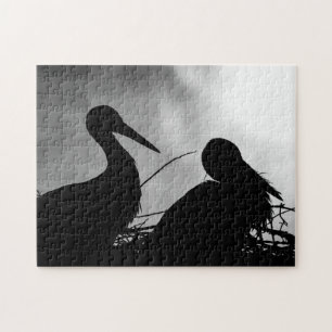 Storks-Silhouette, Jigsaw-Puzzle Puzzle