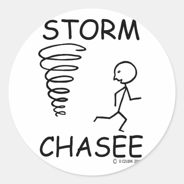 Storm Chasee Runder Aufkleber (Vorderseite)