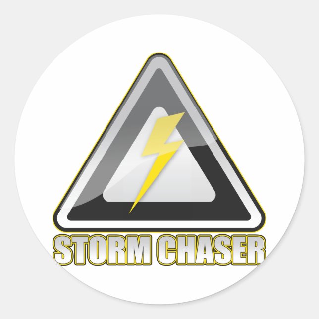 Storm Chaser Lightning Runder Aufkleber (Vorderseite)