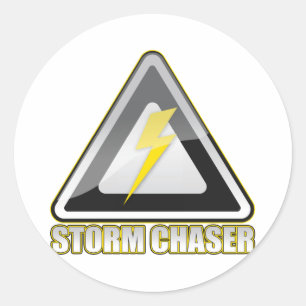 Storm Chaser Lightning Runder Aufkleber