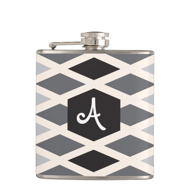 Storm Diamond Ombre Monogram Flachmann (Vorderseite)