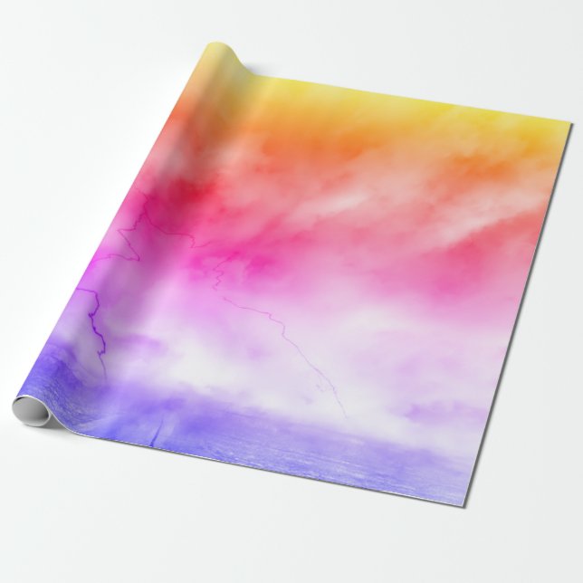 STORM IN RAINBOW-FARBEN GESCHENKPAPIER (Ungerollt)