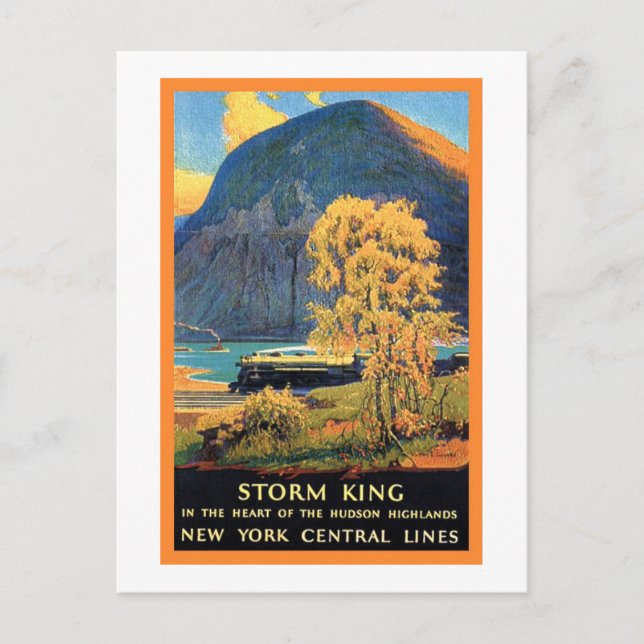 Storm King New York Central Lines Postkarte (Vorderseite)