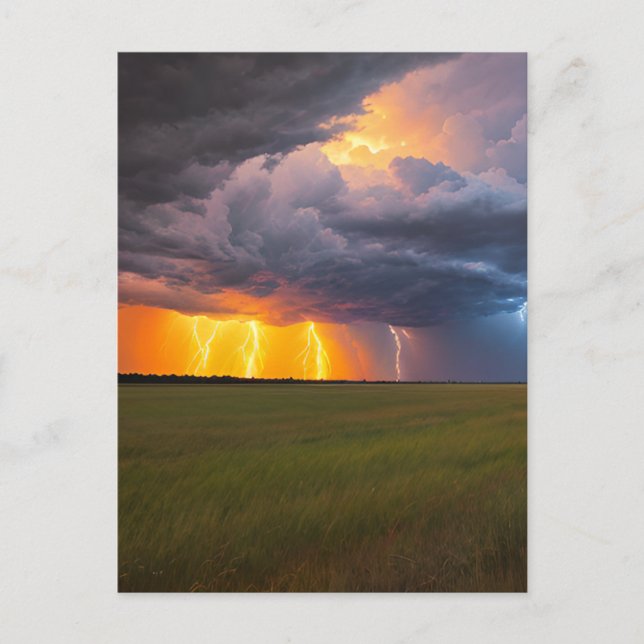 Storm Lightning Postcard Postkarte (Vorderseite)