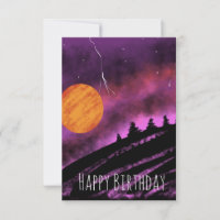Storm Sky Illustration Lila Geburtstag