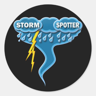 STORM SPOTTER RUNDER AUFKLEBER