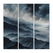 Stormfront Serenity Azure Tiefen Malerei