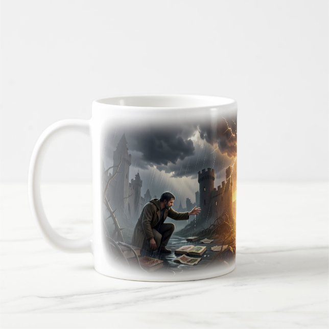 Stormlit Krieger Reise Jenseits Ruinen Tasse (Links)