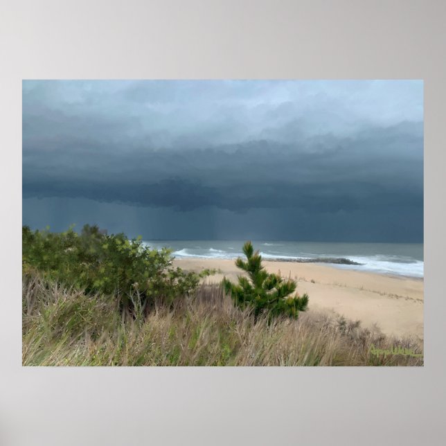 Stormy Beach Szene Poster (Vorne)