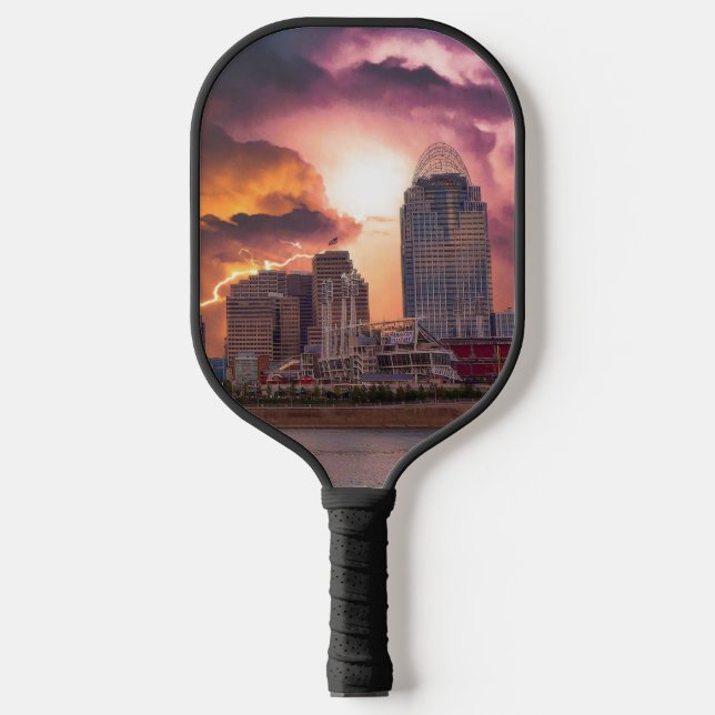 Stormy Cincinnati Great American Ball Park Pickleball Schläger (Vorderseite)