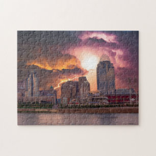 Stormy Cincinnati Great American Ball Park Puzzle