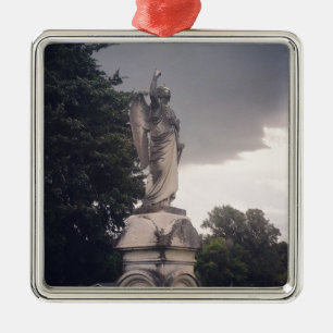 Stormy Day Angel Silbernes Ornament