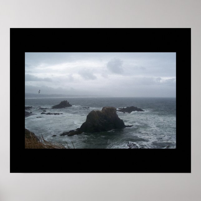 Stormy Day Oregon Coast Poster (Vorne)