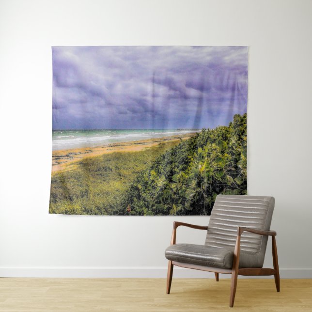 Stormy Jupiter Beach Wandteppich (Beispiel (Horizontal))