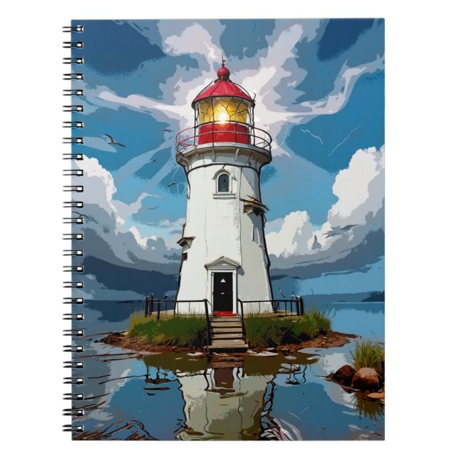 Stormy Lighthouse - Navigationsturm Notizblock (Vorderseite)