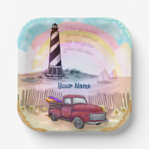Stormy Lighthouse Truck Pappteller