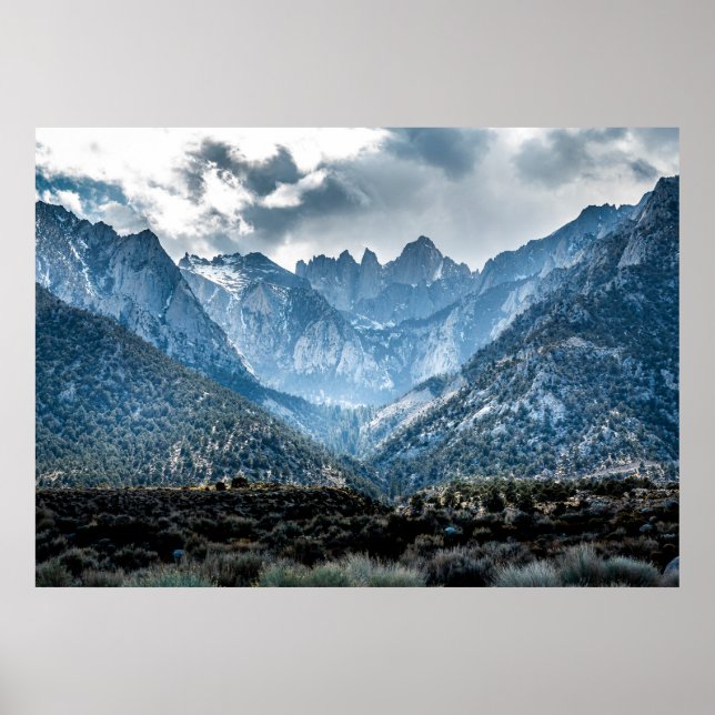 Stormy Mt. Whitney aus Alabama Hills Matte Poster (Vorne)