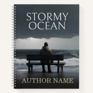 Stormy Ocean Book Cover Inspiration Notebook Notizbuch