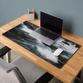 Stormy ocean waves, art photo schreibtischunterlage