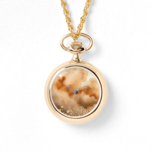 Stormy Orange Sky Little Blume Necklace Armbanduhr