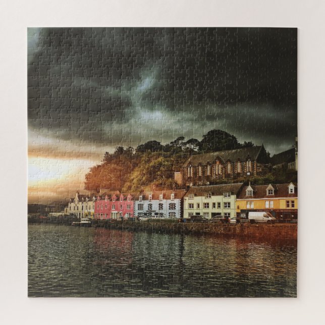 Stormy Portree Isle of Skye Scotland Travel Puzzle (Vertikal)