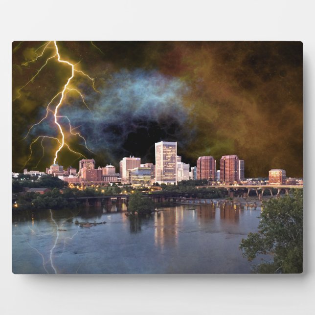 Stormy Richmond Skyline Fotoplatte (Vorderseite)