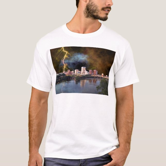 Stormy Richmond Skyline T-Shirt (Vorderseite)