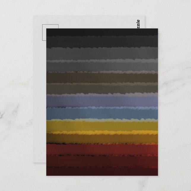 Stormy Salty Aquarell Pop Farbe Abstrakte Kunst Postkarte (Vorne/Hinten)