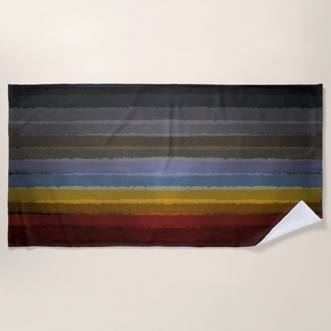 Stormy Salty Aquarell Pop Farbe Abstrakte Kunst Strandtuch (Vorderseite)