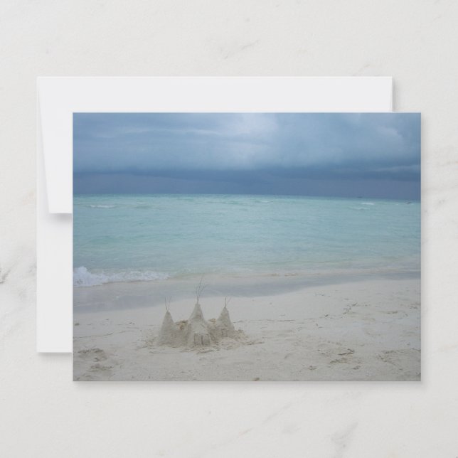 Stormy Sandcastle Beach Landscape Foto (Vorderseite)