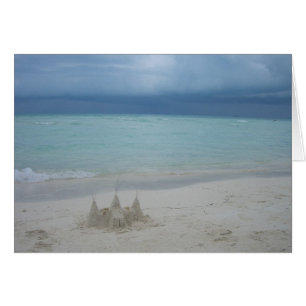 Stormy Sandcastle Beach Landscape Foto