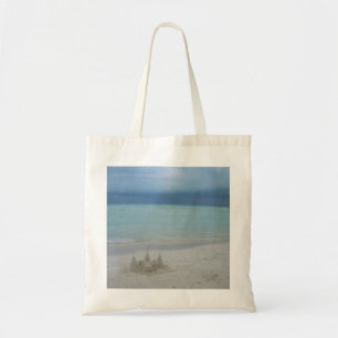 Stormy Sandcastle Beach Landscape Foto Tragetasche