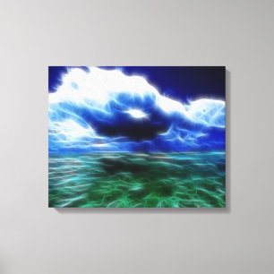 Stormy Sea Wrapped Canvas Leinwanddruck