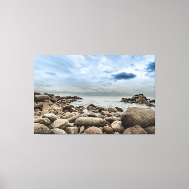 Stormy Seas Premium Wrapped Triptych Leinwand (Vorderseite)
