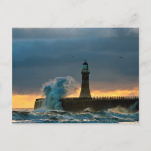 Stormy Sees auf der Roker Postkarte