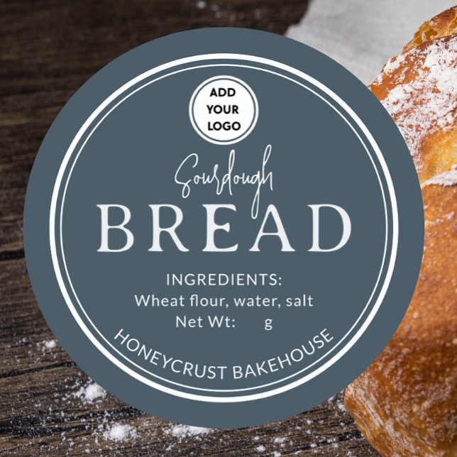 Stormy Sky Blue Bakery Sourdough Bread Sticker (Von Creator hochgeladen)