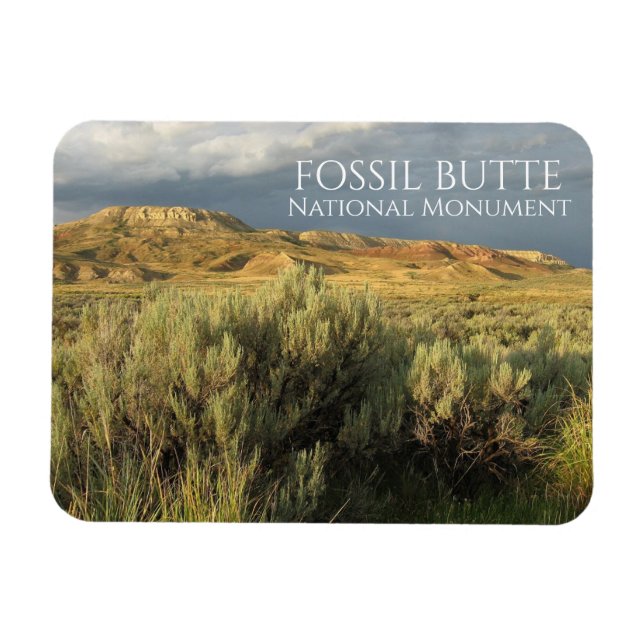 Stormy Sky Fossil Butte National Monument Wyoming Magnet (Horizontal)