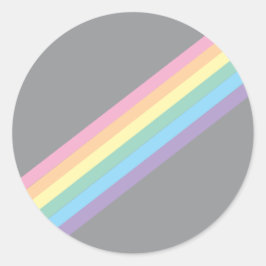 Stormy Sky & Rainbow Round Stickers