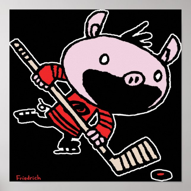 Stormy the Hockey Pig Poster (Vorne)