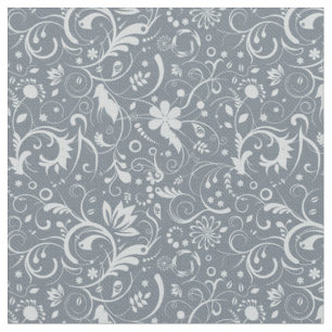 Stormy Wether blue Floral Wirbel Stoff