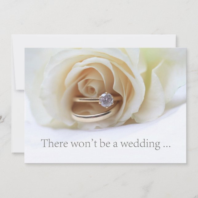 Stornierung einer Hochzeit Ankündigung (Vorderseite)